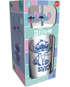 STITCH - Pack Verre XXL Premium 480ml + 2 Pailles en Métal - vue de face