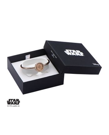 STAR WARS - Rose Gold PVD Plated Empire Symbol with CZ Bangle Bracelet - vue de face