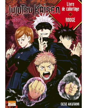 JUJUTSU KAISEN - Livre de coloriage rouge - vue principale