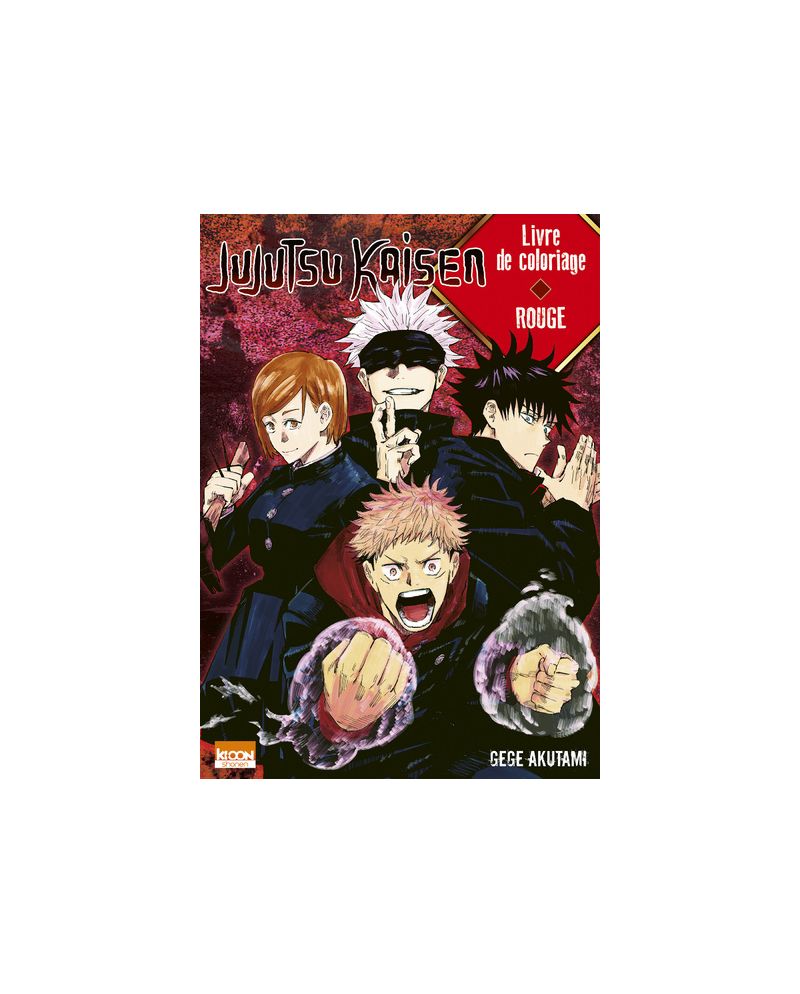 JUJUTSU KAISEN - Livre de coloriage rouge - vue principale