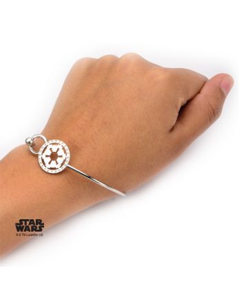 STAR WARS - Women's Stainless Steel Empire Symbol Bangle Bracelet - vue de profil