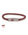 MARVEL - Stainless Steel & Woven Leather Spider-Man Bracelet - vue de face