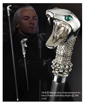HARRY POTTER - Canne Baguette - Lucius Malefoy - vue de profil