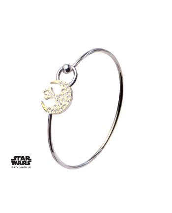 STAR WARS - Rebel Alliance Symbol with Clear Gem Bangle Bracelet - vue principale