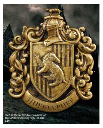 HARRY POTTER - Armoiries Poufsouffle - vue de face