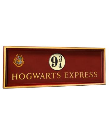 HARRY POTTER - Plaque Poudlard Express Quai 9 3/4 - vue de profil