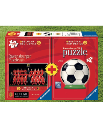 BELGIAN RED DEVILS 2018 - Bi-Pack Puzzle 100p + Puzzle 3D - vue principale