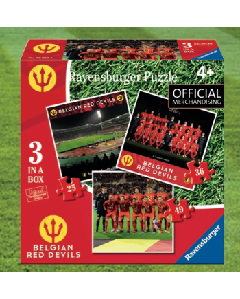 BELGIAN RED DEVILS 2018 - PUZZLE 3 in a Box 25/36/49 Pces - vue principale