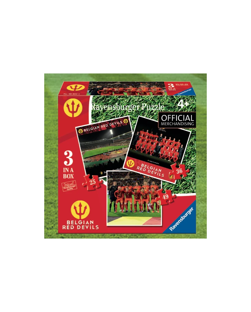BELGIAN RED DEVILS 2018 - PUZZLE 3 in a Box 25/36/49 Pces - vue principale