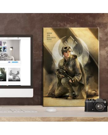 ROGUE ONE KEY FORCES - Magnetic Metal Poster 45x32 - Jyn - vue de dos