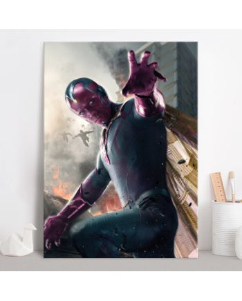 AGE OF ULTRON CHARACTERS - Magnetic Metal Poster 45x32 - Vision - vue de dos