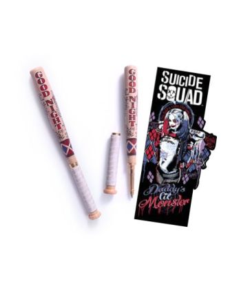 SUICIDE SQUAD - Stylo Batte de Baseball Harley Quinn + Marque-Pages - vue de face