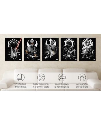 STAR WARS PILOTS - Magnetic Metal Poster 45x32 - Imperial Shuttle - vue de detail