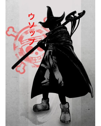 CRIMSON CHARACTERS - Magnetic Metal Poster 45X32 - Sniper Usopp - vue principale