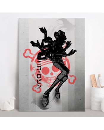 CRIMSON CHARACTERS - Magnetic Metal Poster 45X32 - Straw Hats - vue de face