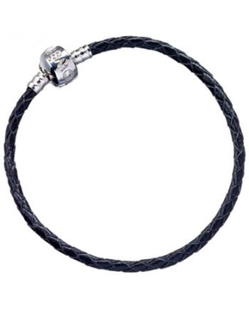HARRY POTTER - Bracelet Fantaisie cuir noir - 21cm - vue de face
