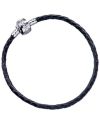 HARRY POTTER - Bracelet Fantaisie cuir noir - 21cm - vue de face