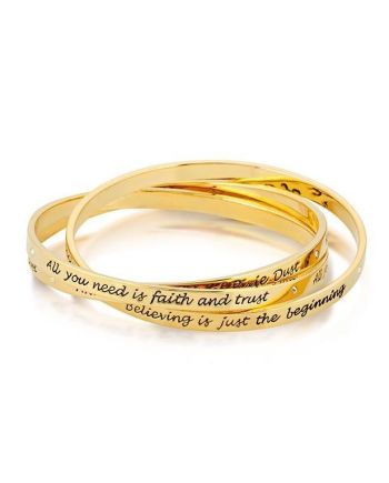DISNEY TINKER BELL - Interlocking Bracelet 'Gold Plated' - vue principale
