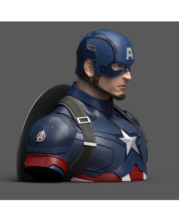 MARVEL - Captain America Avengers Endgame - Tirelire buste 20cm - vue de profil