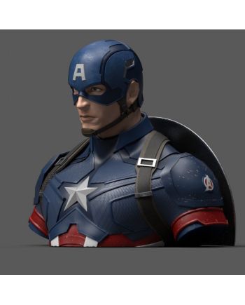 MARVEL - Captain America Avengers Endgame - Tirelire buste 20cm - vue de dos