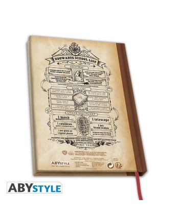 HARRY POTTER - Notebook A5 - Hogwarts School - vue de face