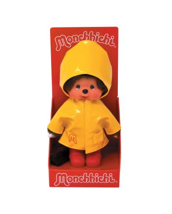 MONCHHICHI - Ciré Jaune - Peluche 20cm - vue de face