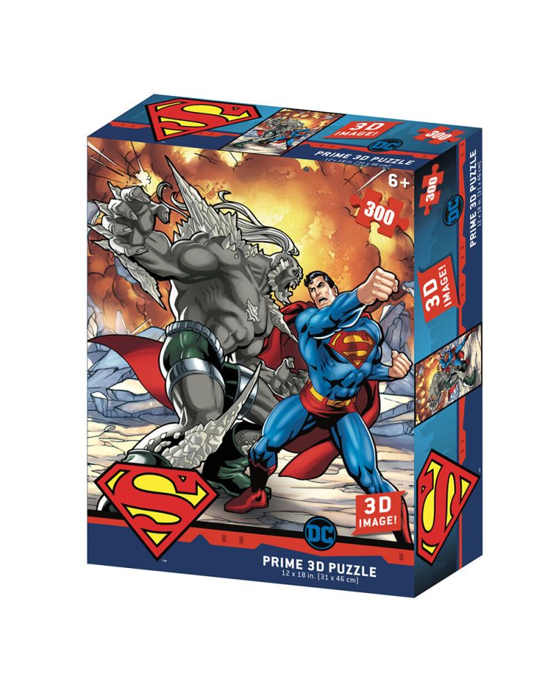 SUPERMAN - VS Doomdsday - Puzzle lenticulaire 3D 300P '46x31cm' - vue principale