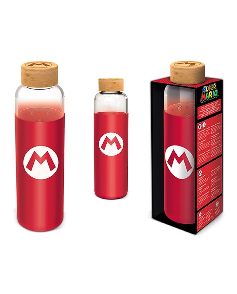 SUPER MARIO - Bouteille en Verre + Silicone - Format 585ml - vue principale