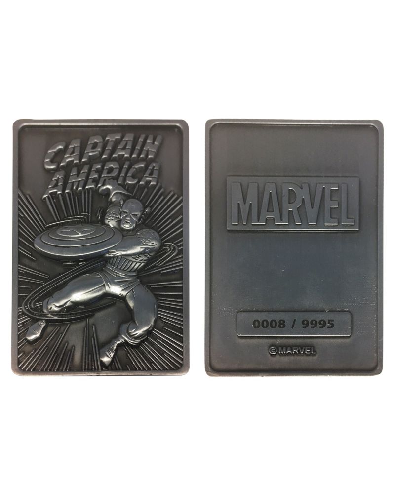 MARVEL - Captain America - Carte en métal collector - vue principale