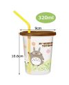 STUDIO GHIBLI - Totoro - Set de 3 Gobelet avec paille 320ml - vue de face