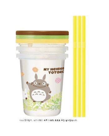 STUDIO GHIBLI - Totoro - Set de 3 Gobelet avec paille 320ml - vue de dos