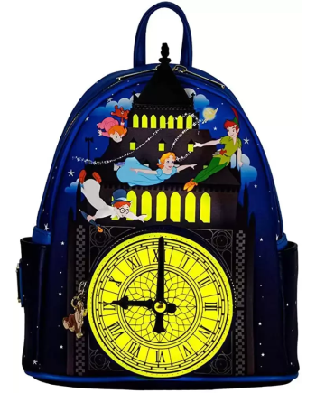 DISNEY - Peter Pan Glow Clock - Sac à dos LoungeFly '23x28x10cm' - vue de face