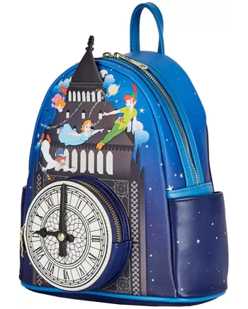 DISNEY - Peter Pan Glow Clock - Sac à dos LoungeFly '23x28x10cm' - vue de profil