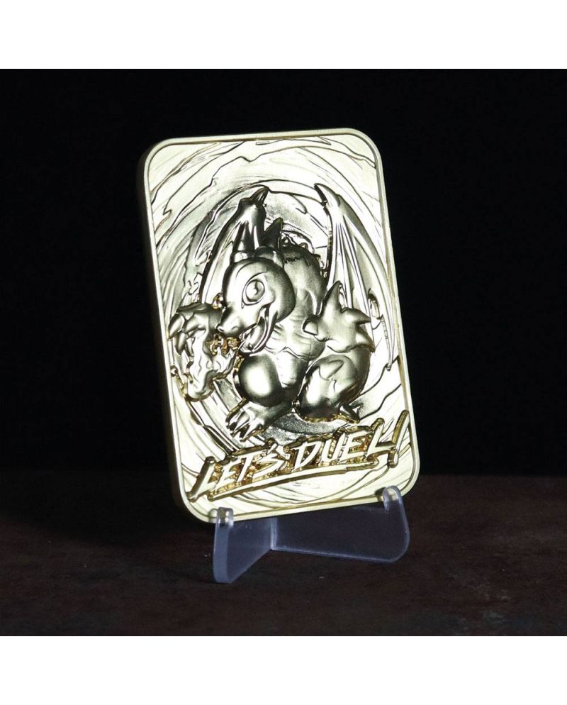 YU-GI-OH! - Baby Dragon - Carte en métal plaqué or collector - vue principale