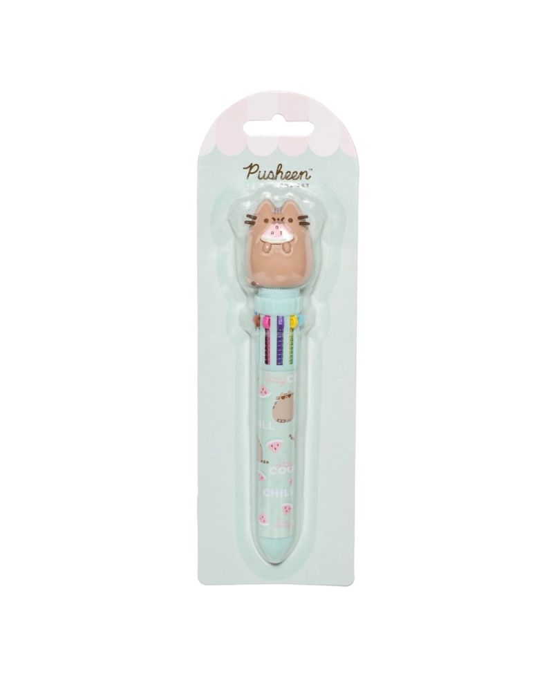 PUSHEEN - Foodie Collection - Stylo bille 10 couleurs 3D Topper - vue principale