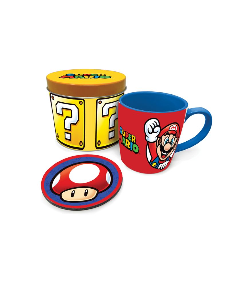 SUPER MARIO - Let's go - Box métal, mug & sous verre - vue principale