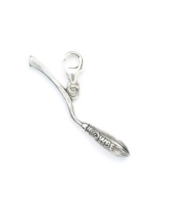 HARRY POTTER - Nimbus 2000 - Clip Charme Argent pour Collier&Bracelet - vue de face
