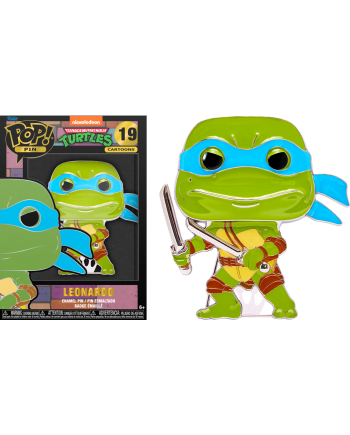 TEENAGE MUTANT NINJA TURTLES - Pop Large Enamel Pin N° 19 - Leonardo - vue principale