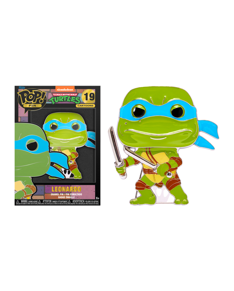 TEENAGE MUTANT NINJA TURTLES - Pop Large Enamel Pin N° 19 - Leonardo - vue principale