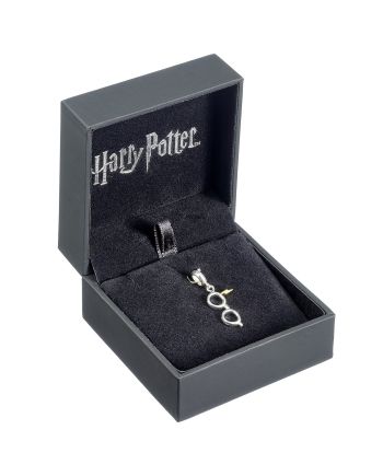 HARRY POTTER - Eclair & Lunettes - Charme Pendentif pour Bracelet - vue de profil