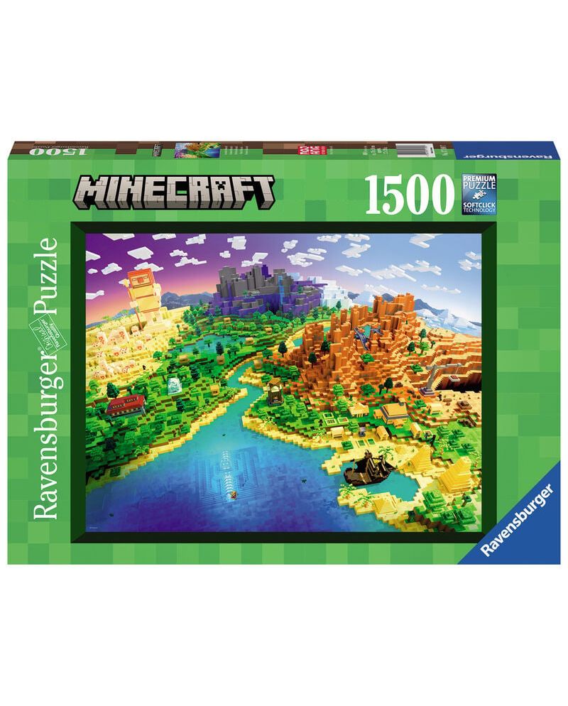 MINECRAFT - Puzzle 1500P - Le monde de Minecraft - vue principale