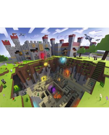 MINECRAFT - Découpe Minecraft - Puzzle 300P XXL - vue de face