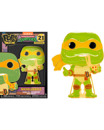 TEENAGE MUTANT NINJA TURTLES- Pop Large Enamel Pin N° 21- Michelangelo - vue principale