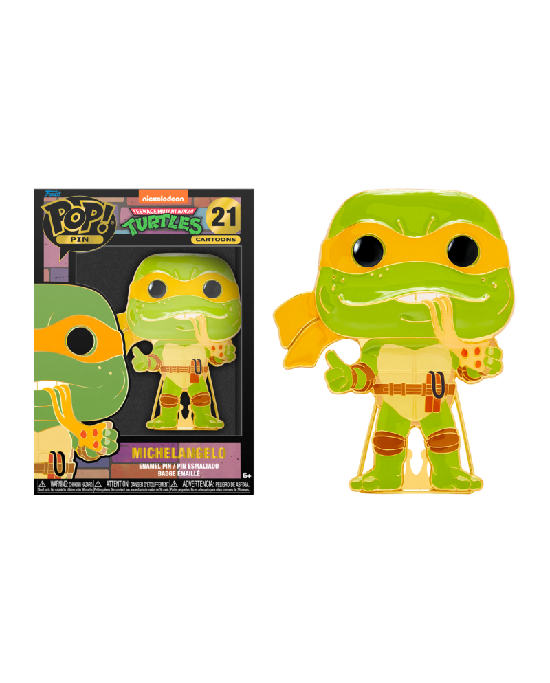 TEENAGE MUTANT NINJA TURTLES- Pop Large Enamel Pin N° 21- Michelangelo - vue principale