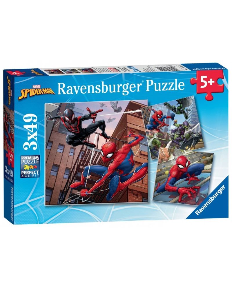 SPIDER-MAN - En action - 3 Puzzle 49P - vue principale