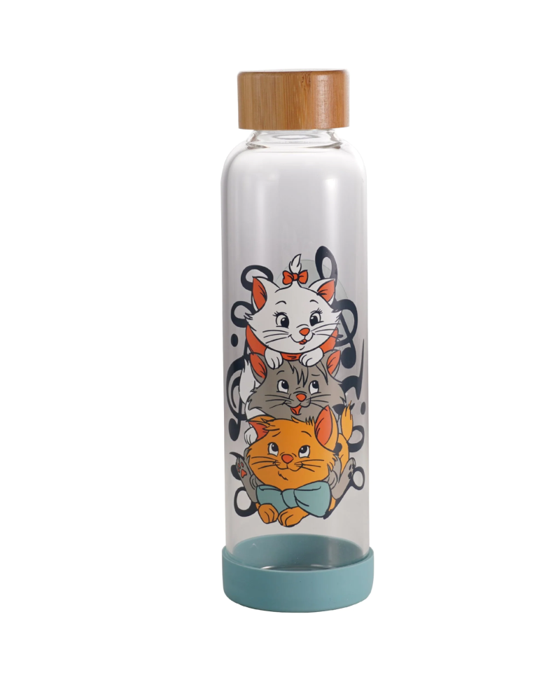 DISNEY - Les Aristochats - Bouteille d'eau en verre 500ml - vue principale