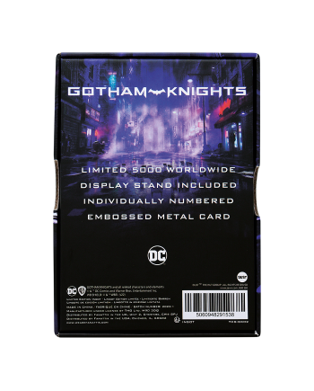 GOTHAM KNIGHTS - Robin - Lingot en Métal Collection Limitée - vue de dos