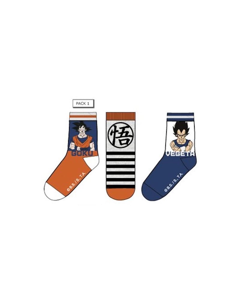 DRAGON BALL - Pack de 3 Chausettes Goku/Vegeta (T35/37) - vue principale
