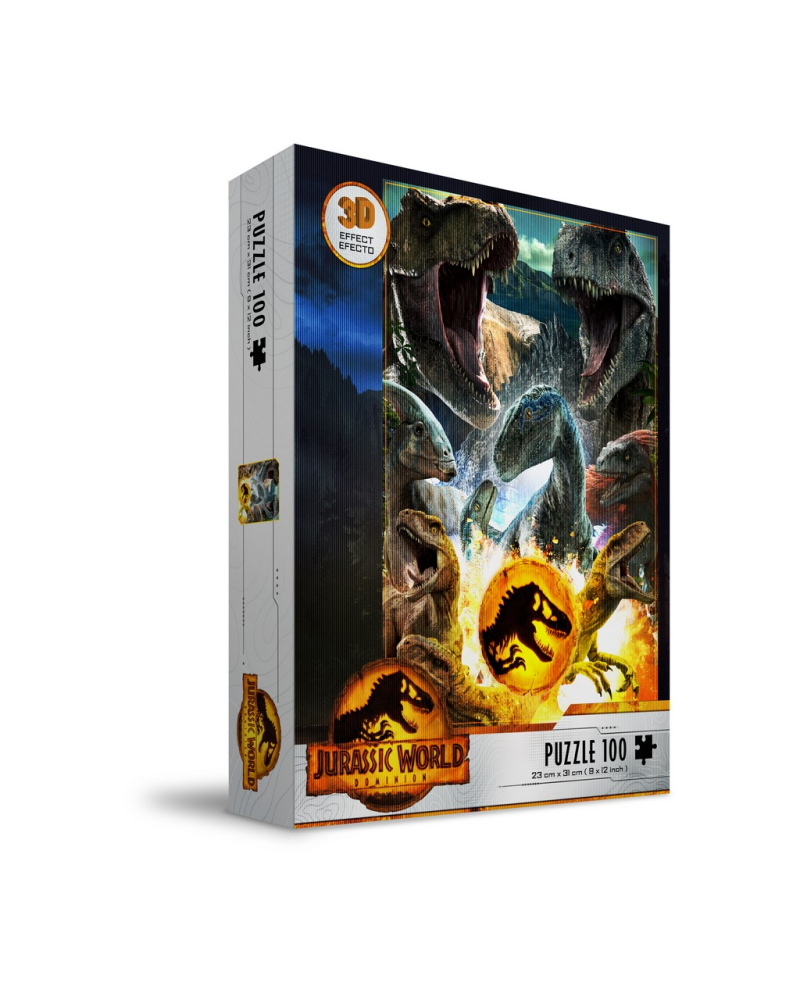 JURASSIC WORLD - Compo Carnivore - Puzzle Effet 3D 100P - vue principale