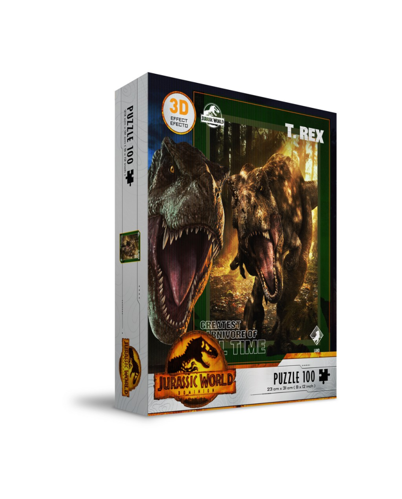 JURASSIC WORLD - T-Rex Poster - Puzzle Effet 3D 100P - vue principale